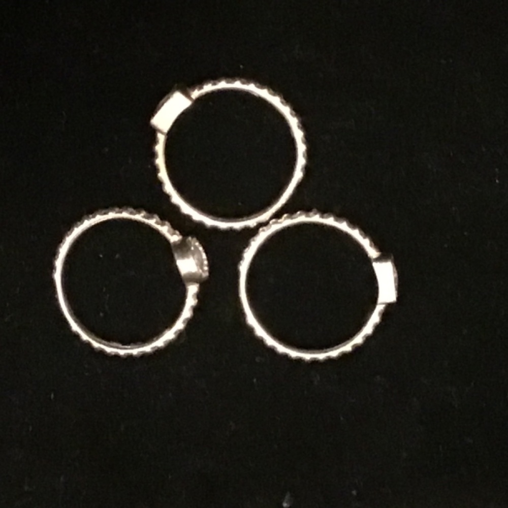 TRIO Sapphire Rings Size 7 - Picture 9 of 16